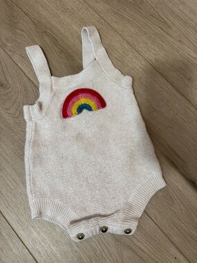 RAINBOW knit romper